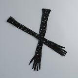 ashley sequin strap maxi dress in black