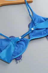 gwendolyn red Beaded Applique Lace-up mini Dress set