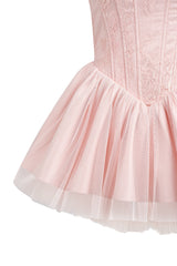 celeste lace bowknot backless mini dress in pink