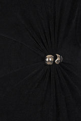 beryl pleated Knitted Fabric Maxi Dress in black