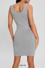 victoria sweater mini dress in grey