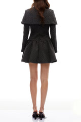 Hawthy Polka Dot Cape & Dress Set