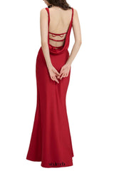 gwendolyn corset bodycon mermaid maxi dress in red