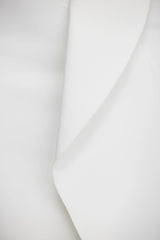 Irregular ruffle fishtail skirt in ivory