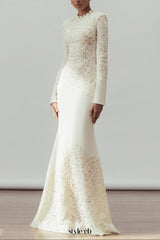 joanna white long sleeve Embroidered Maxi Dress