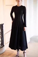 sleeveless lace crochet maxi dress in black