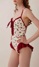 Dandy Strawberries Printed One-Piece Swimsuit