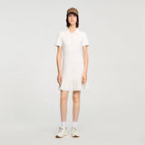 penny white Mini knit dress with polo neck