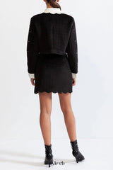 marjorie Velvet jewel co-ord - Black