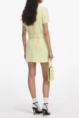 apphia Tweed low-rise pants set in yellow