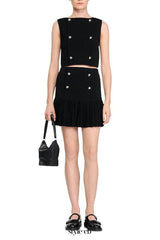 marcia black Double Breasted Vest