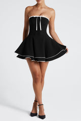 Juno strapless Mini Dress in Black