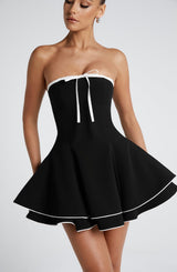 Juno strapless Mini Dress in Black