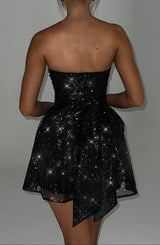 Katrina Mini Dress - Black Sparkle