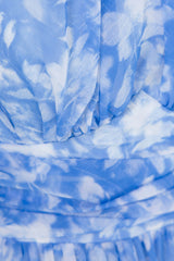 simona Sleeveless printed backless mini dress in blue