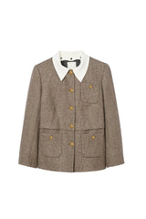 setlla Houndstooth suit jacket in brown