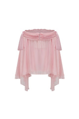 Pink Off Shoulder Mini Dress & Shorts Set