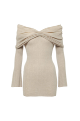 Rosara Off Shoulder Knit Mini Dress