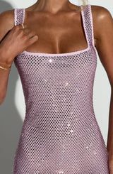 victoria Sequin backless bodycon Mini Dress - Pink