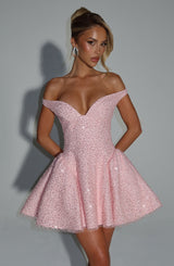claire Mini Dress - Blush