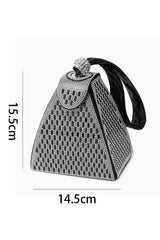 Rhinestone-embellished Pyramid Handbag