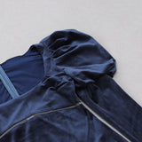 LONG SLEEVES BODYCON MIDI DRESS IN BLUE styleofcb