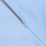 LONG SLEEVES V NECK MIDI DRESS IN BLUE styleofcb