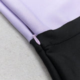 BANDAGE ONE-SHOULDER THIGH SLIT DRESS IN PURPLE styleofcb