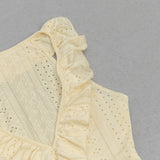 RUCHED RUFFLE TRIM MIDI DRESS DRESS sis label