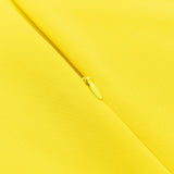 CRISSCROSS HALTERNECK CUTOUT MIDI DRESS IN YELLOW styleofcb