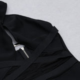 HALTER CUTOUT MIDI DRESS IN BLACK styleofcb