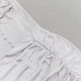 SATIN RUCHED DRESS IN GREY styleofcb