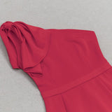 ONE SHOULDER FISHTAIL MAXI DRESS IN RED styleofcb