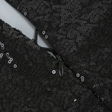 THIGH SLIT SEQUIN MAXI DRESS IN BLACK DRESS sis label