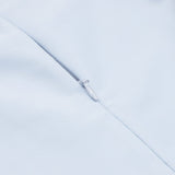 BANDAGE PUFF SLEEVE PEARL BUTTON ELEGANT MINI DRESS IN LIGHT BLUE styleofcb