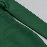 BANDAGE LONG SLEEVE MINI DRESS IN GREEN styleofcb