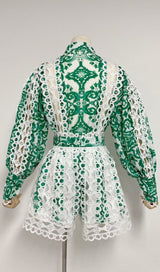 FLORAL PRINTED LONG SLEEVE MIDI DRESS DRESS STYLE OF CB