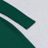 PERSPECTIVE GAUZE FISH BONE DRESS IN DARK GREEN styleofcb