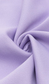 HOLLOWED-OUT SHOULDER FRINGED DRESS IN PURPLE styleofcb