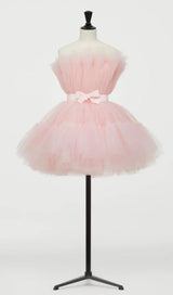 LAYERED STRAPLESS MINI DRESS IN PINK Dresses sis label