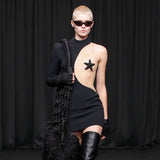 STARFISH EMBELLISHED MINI DRESS IN BLACK DRESS STYLE OF CB