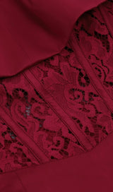 OFF SHOULDER LACE MIDI DRESS DRESSES styleofcb