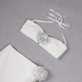 EMBELLISHED TOP WITH HIGH-LOW DRESS IN WHITE DRESS sis label