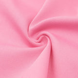 BARBIE PINK MESH FABRIC STITCHED SQUARE-NECK HALTERNECK DRESS styleofcb