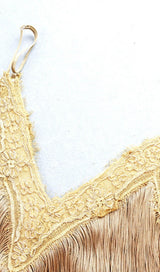 TASSEL LACE MINI DRESS IN PINK Dresses styleofcb