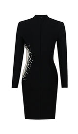 PEARL HOLLOW SEXY DRESS IN BLACK DRESSES styleofcb