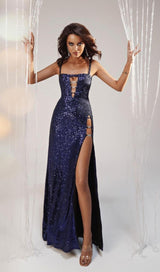 SPLIT MAXI DRESS IN BLUE Dresses styleofcb