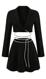 LONG SLEEVES TWO PIECE SET Clothing styleofcb S BLACK