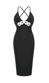 BANDAGE CUT OUT MIDI DRESS IN BLACK Dresses styleofcb