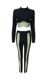 BANDAGE CROP PANTS TWO PLECE SUIT styleofcb